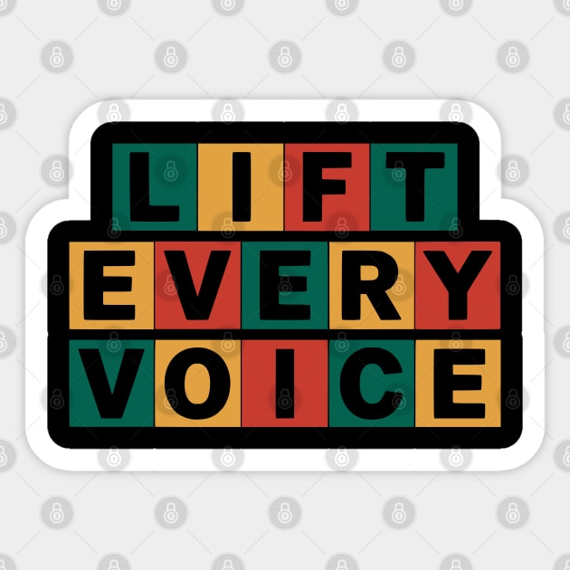 Lift Every Voice Sticker by UrbanLifeApparel